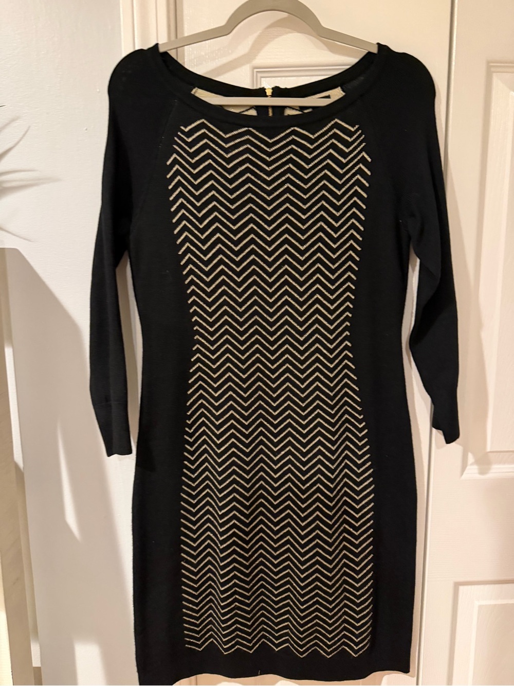 Apt 9 Black Chevron Knit Sheath Dress
